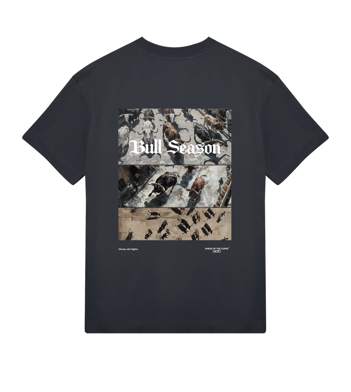 Bull Season Vintage Black Heavyweight Tee