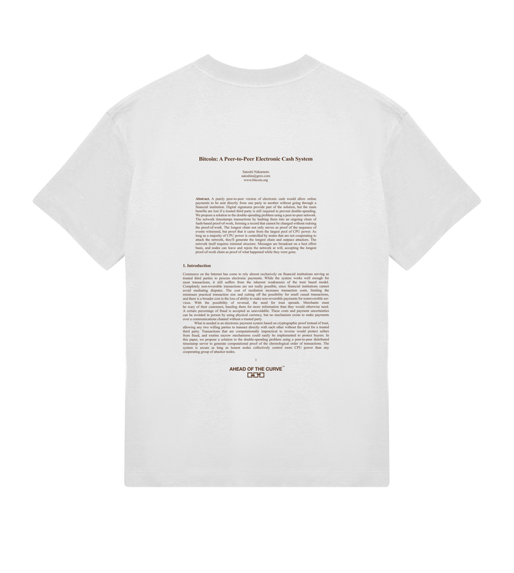 Bitcoin Whitepaper Off White Heavyweight Tee